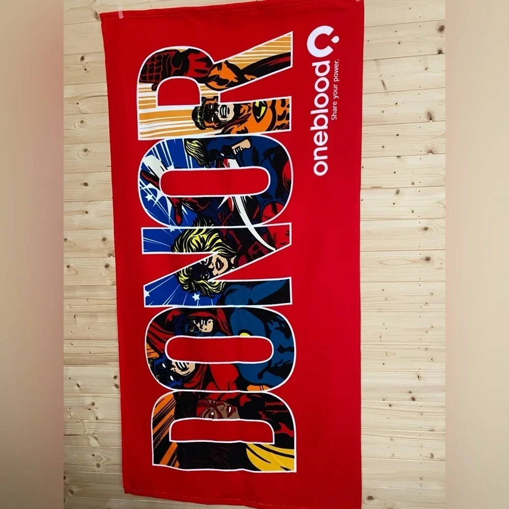 NEW One Blood Bath Beach Towel Marvel Characters DONOR Edition